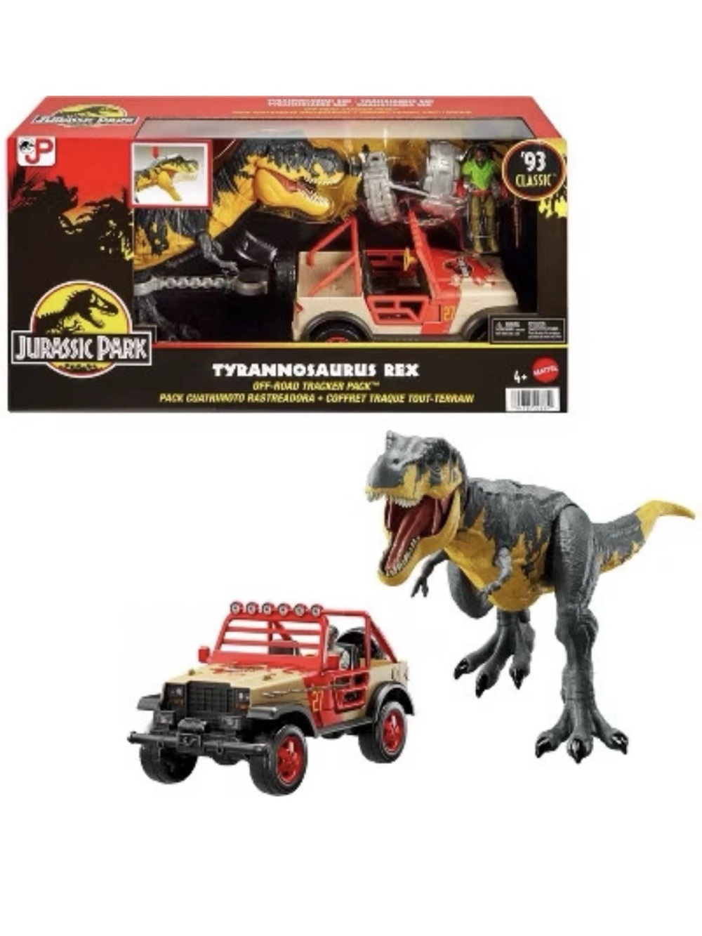 Jurassic World Tyrannosaurus Rex Off-Road Tracker Dinosaur Playset BOX DAMAGE